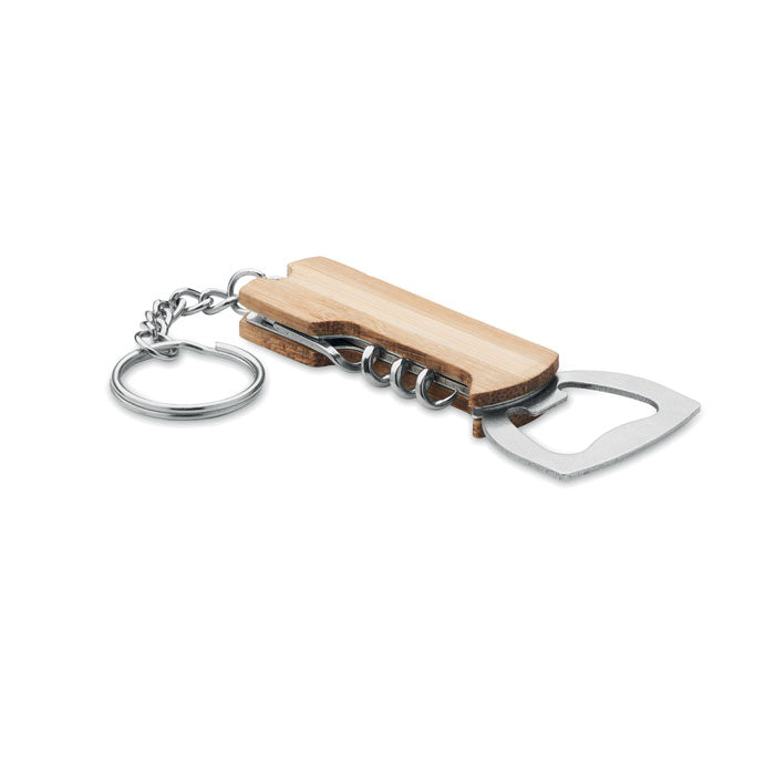 Bamboo Pocket Multi Tool Set Keyring