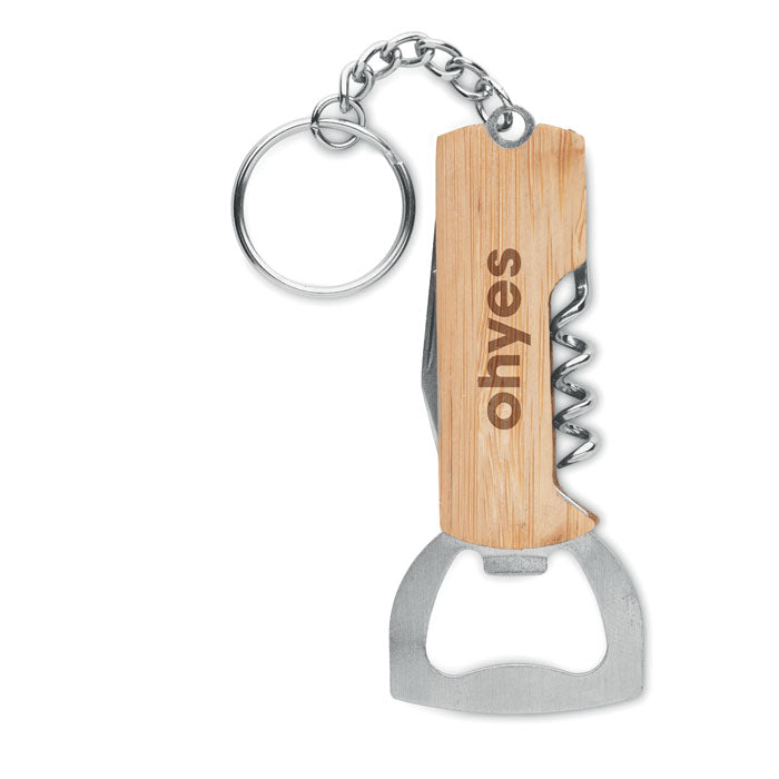 Bamboo Pocket Multi Tool Set Keyring