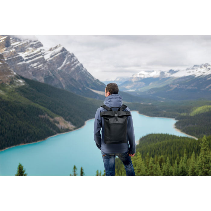 PU Rolltop Laptop Backpack