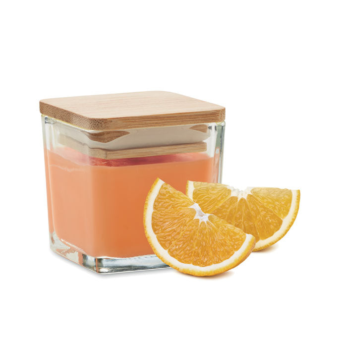 Square Shaped Fragranced Wax Candle