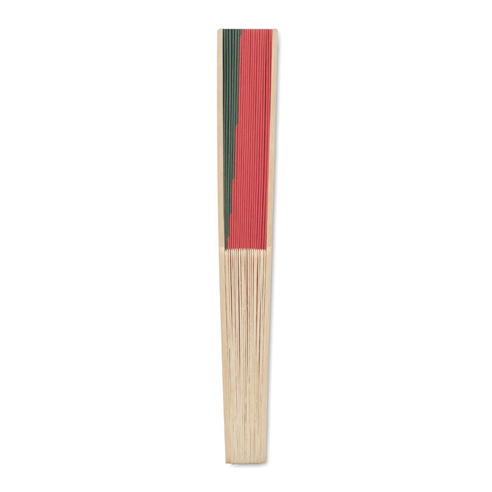 Manual Bamboo Fan with Flag Design
