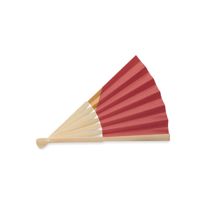 Manual Bamboo Fan with Flag Design