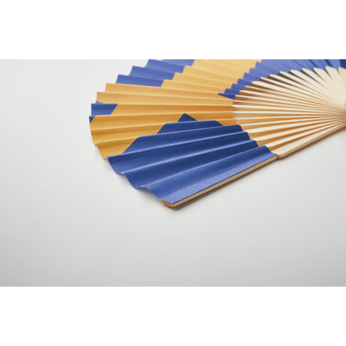 Manual Bamboo Fan with Flag Design