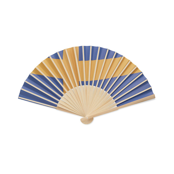 Manual Bamboo Fan with Flag Design