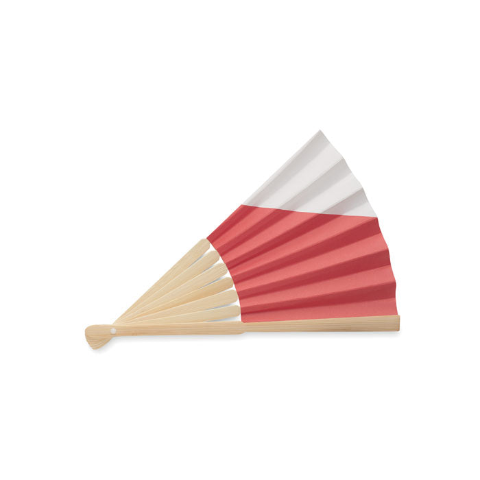 Manual Bamboo Fan with Flag Design