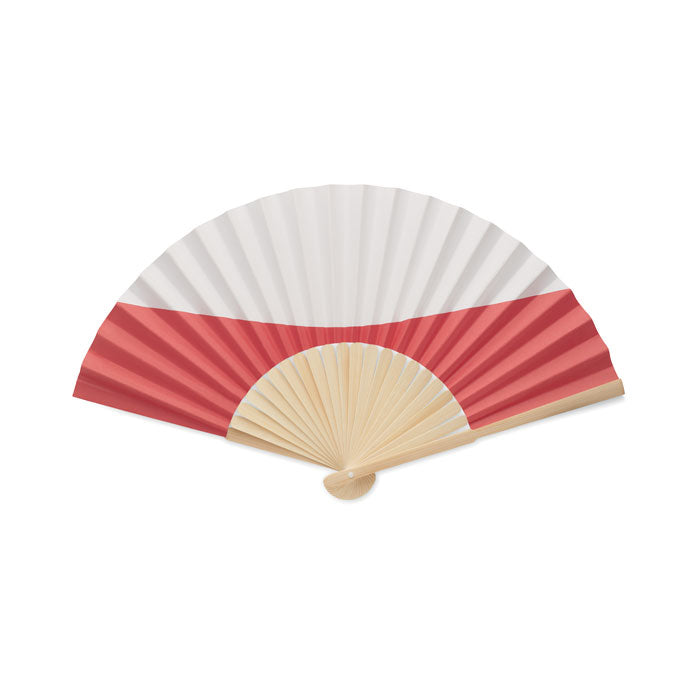 Manual Bamboo Fan with Flag Design