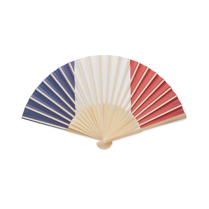Manual Bamboo Fan with Flag Design