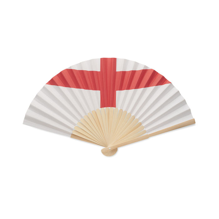 Manual Bamboo Fan with Flag Design