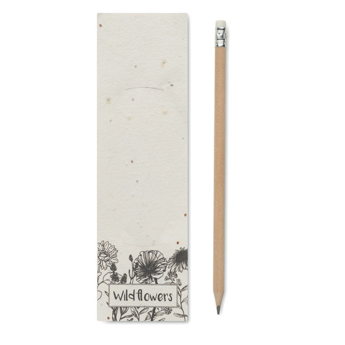 Natural Wood Pencil in Seed Paper Pouch