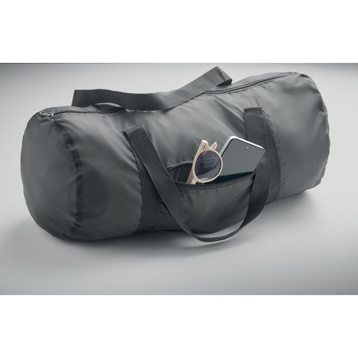 Duffle Bag in Polyester with Front Zip Pocket