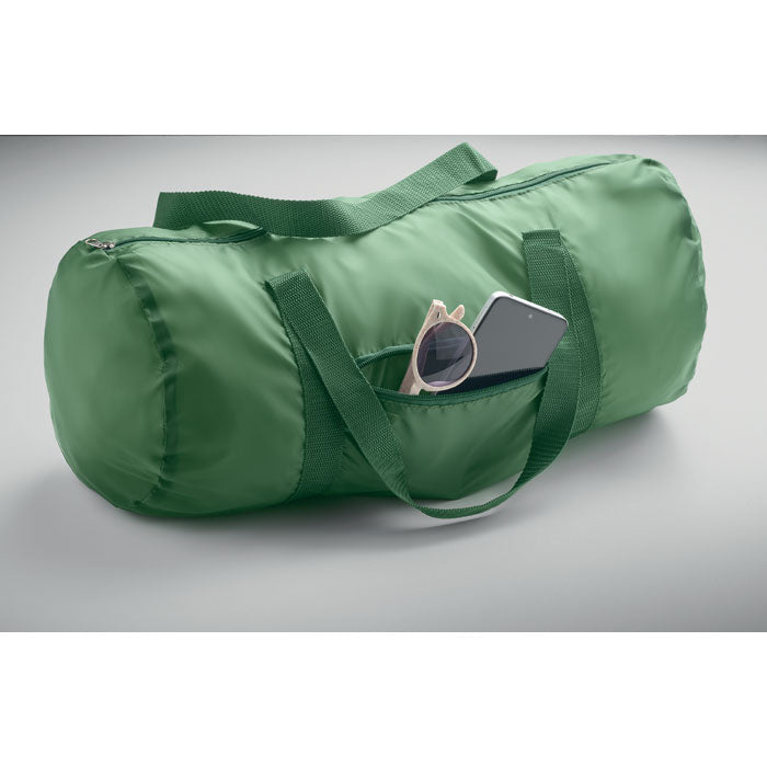 Duffle Bag in Polyester with Front Zip Pocket