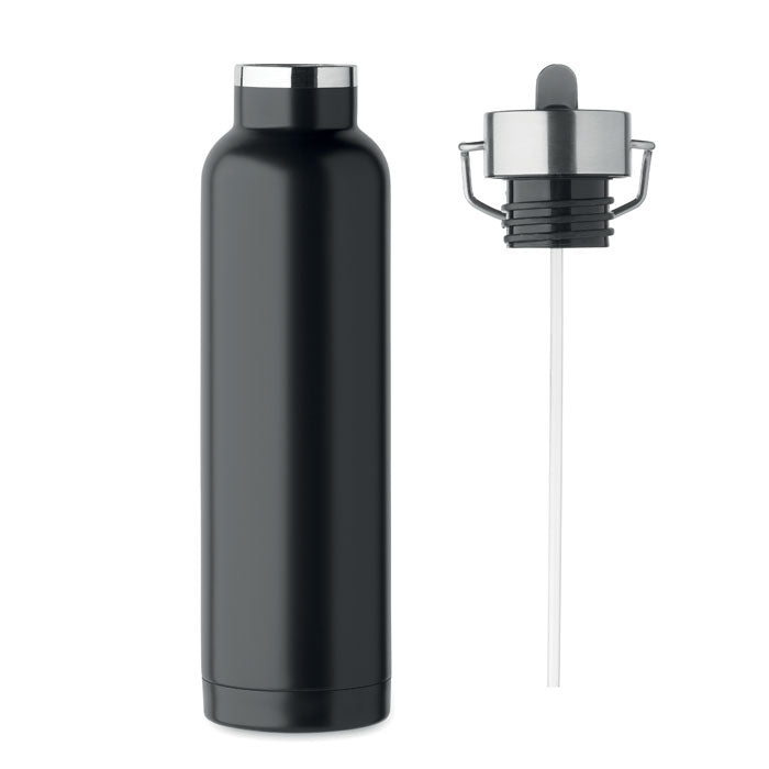 600ml Double Walled Drinks Bottle and Straw