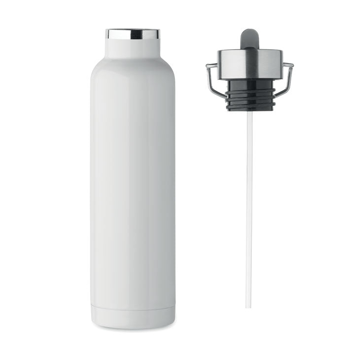 600ml Double Walled Drinks Bottle and Straw