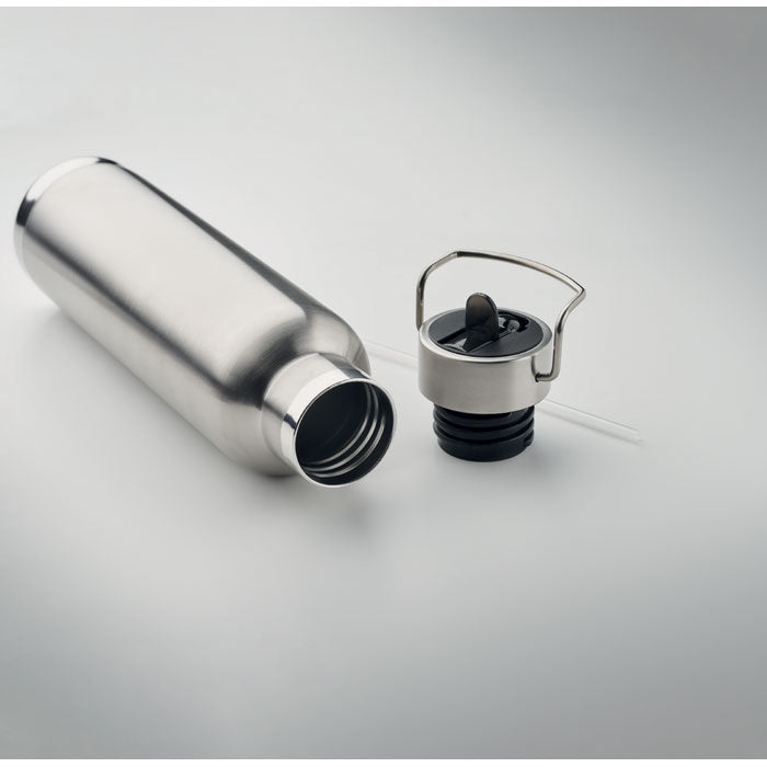 600ml Double Walled Drinks Bottle and Straw