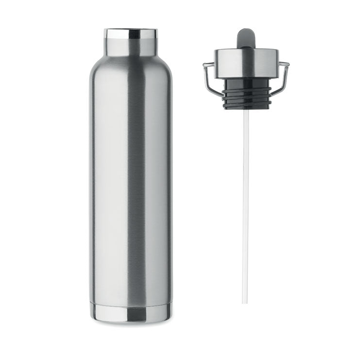 600ml Double Walled Drinks Bottle and Straw