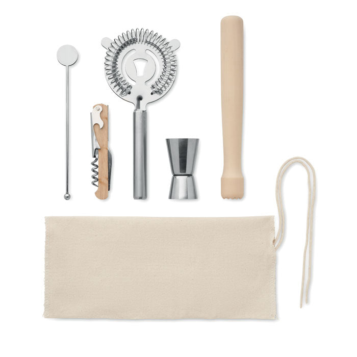 Cocktail Making Kit in Cotton Pouch.