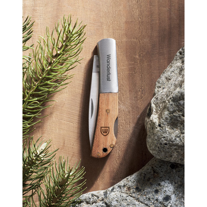 Foldable Knife in Acacia Wood