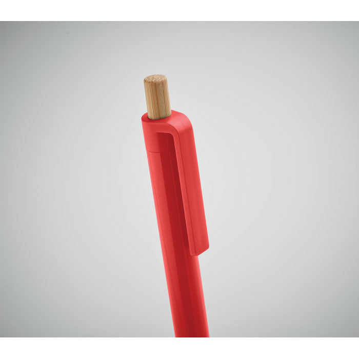 Recycled Ballpoint Pen with Bamboo Push Button