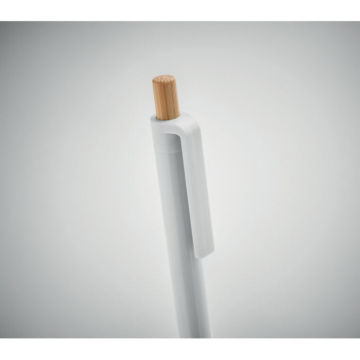 Recycled Ballpoint Pen with Bamboo Push Button