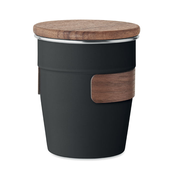 Single Walled Tumbler with Walnut Grip