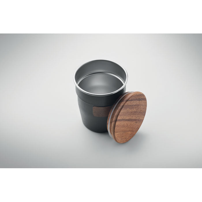 Single Walled Tumbler with Walnut Grip