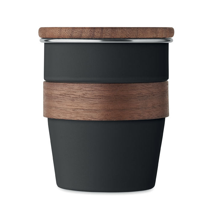 Single Walled Tumbler with Walnut Grip