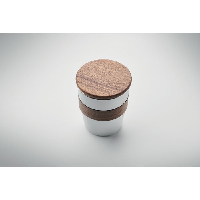 Single Walled Tumbler with Walnut Grip
