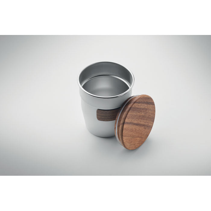 Single Walled Tumbler with Walnut Grip