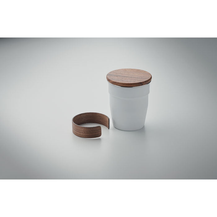 Single Walled Tumbler with Walnut Grip