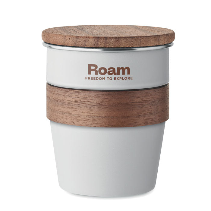 Single Walled Tumbler with Walnut Grip