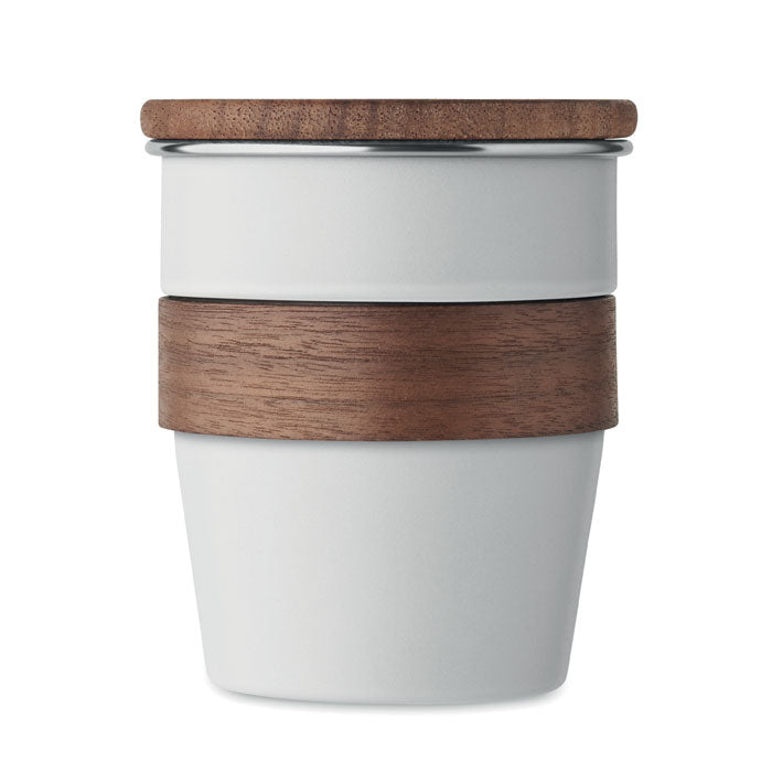 Single Walled Tumbler with Walnut Grip