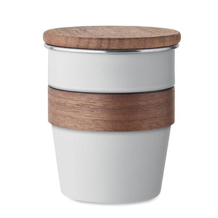 Single Walled Tumbler with Walnut Grip