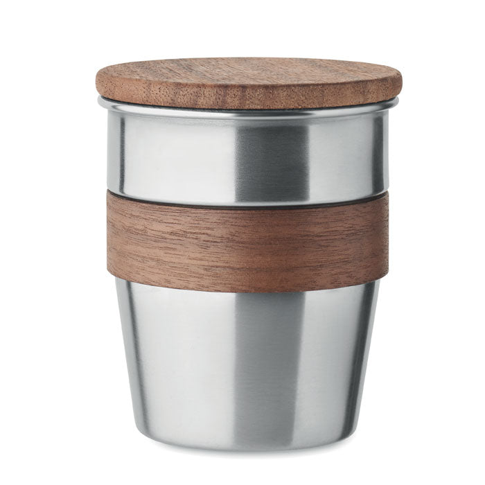 Single Walled Tumbler with Walnut Grip