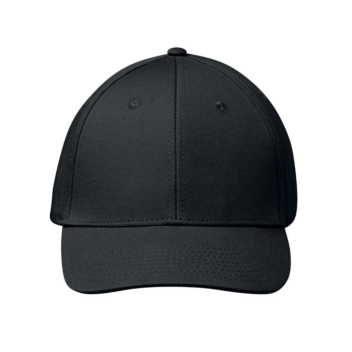 6 Panel Cotton Baseball Cap with Oxford Peak