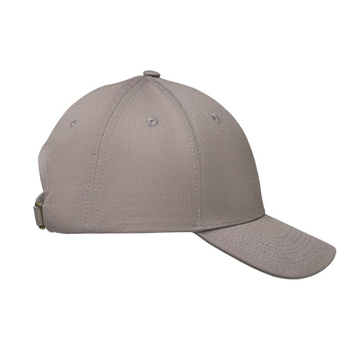 6 Panel Cotton Baseball Cap with Oxford Peak