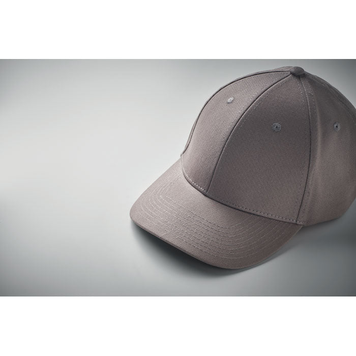 6 Panel Cotton Baseball Cap with Oxford Peak