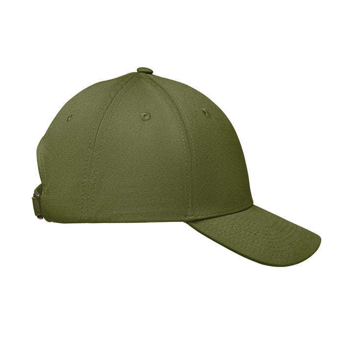 6 Panel Cotton Baseball Cap with Oxford Peak