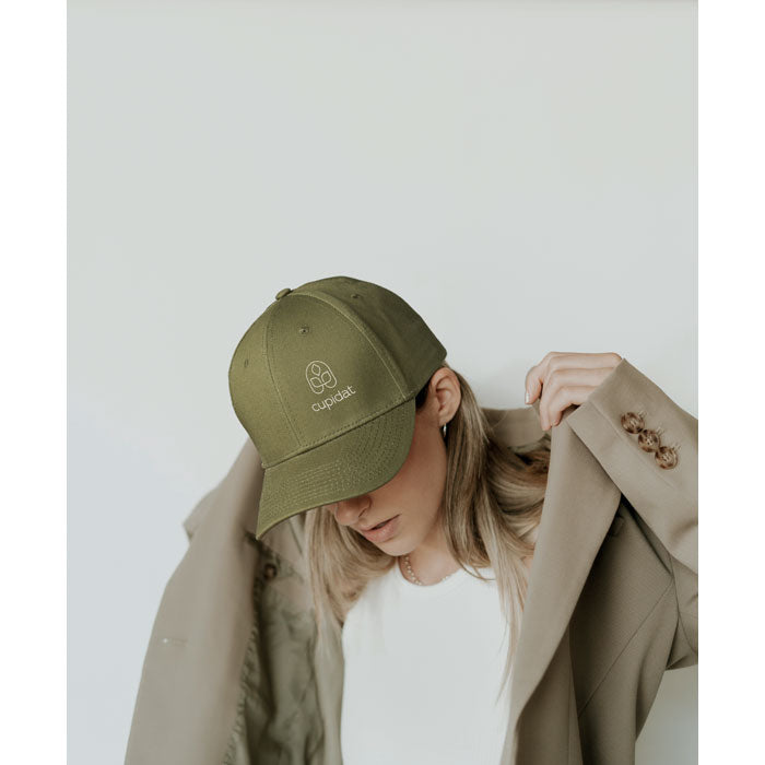 6 Panel Cotton Baseball Cap with Oxford Peak