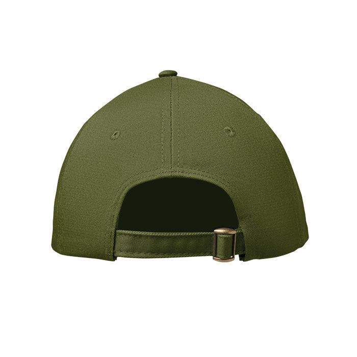 6 Panel Cotton Baseball Cap with Oxford Peak