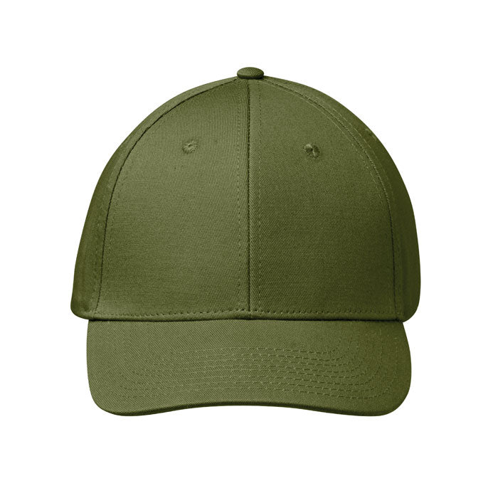 6 Panel Cotton Baseball Cap with Oxford Peak