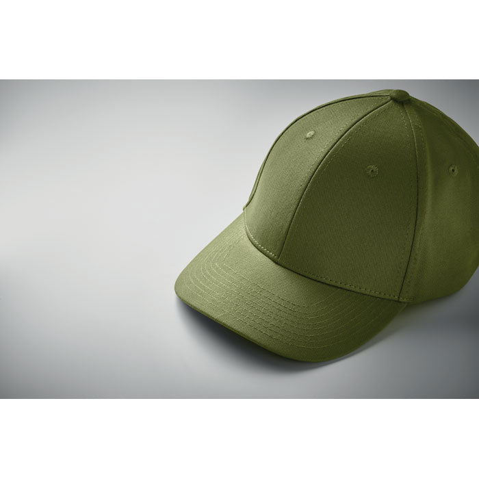 6 Panel Cotton Baseball Cap with Oxford Peak
