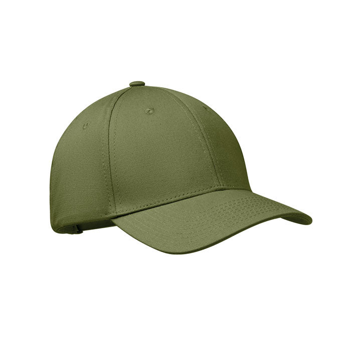 6 Panel Cotton Baseball Cap with Oxford Peak