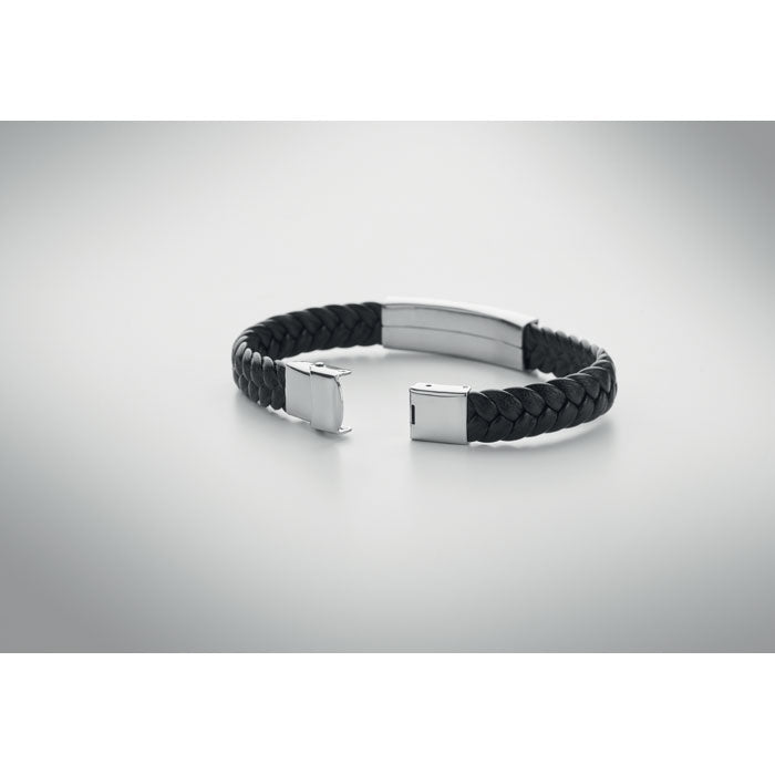 Braided Faux Leather Bracelet
