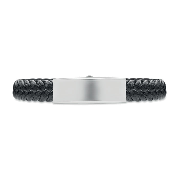 Braided Faux Leather Bracelet