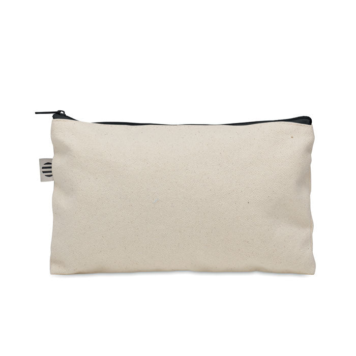 Zippered Cotton Cosmetics Bag