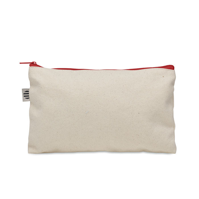 Zippered Cotton Cosmetics Bag