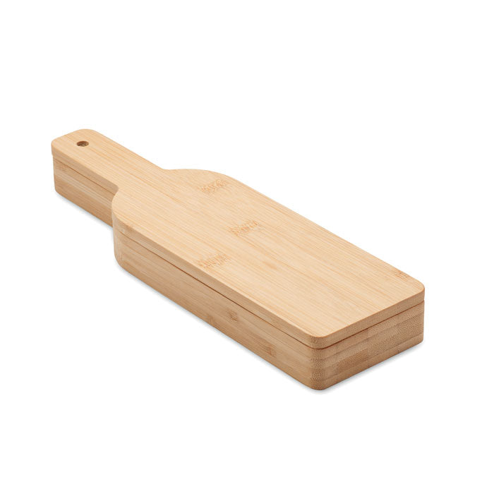 Bottle Shaped Wine Set in Bamboo Case