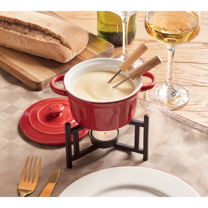 Ceramic Fondue Set with Lid