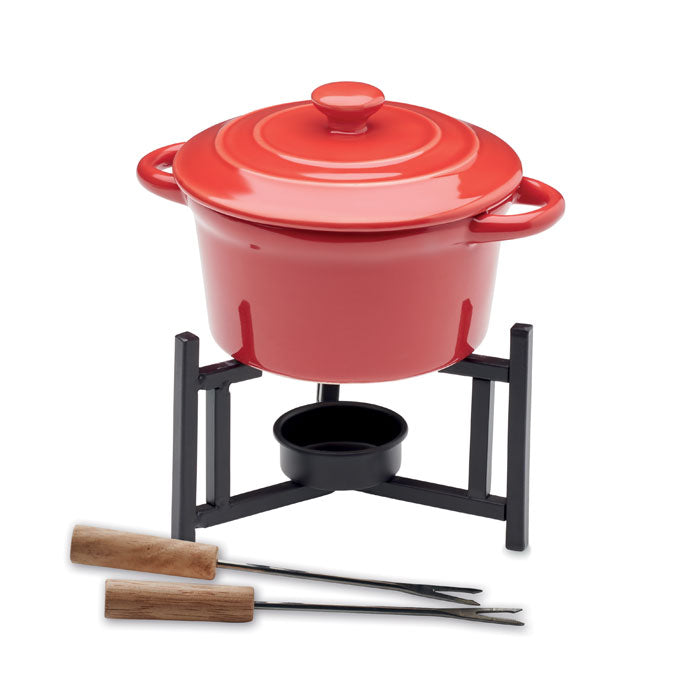 Ceramic Fondue Set with Lid