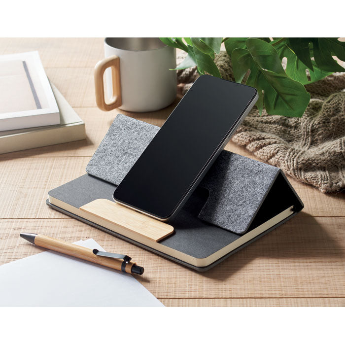 A5 Felt Notebook Set and Phone Stand
